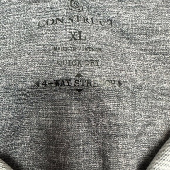 Con.Struct Short Sleeve Black Henley Shirt Size XL - Picture 6 of 7